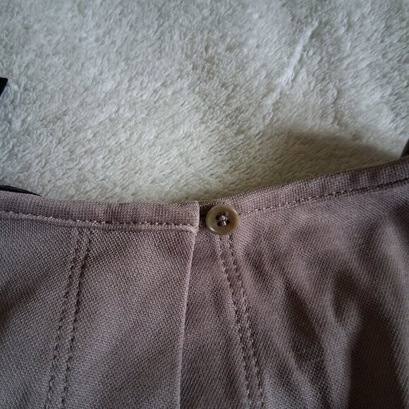 BCBGMaxAzria Women's Size Small Tan Andy Keyhole Modal Blend Romper *Flaws* - Picture 10 of 15